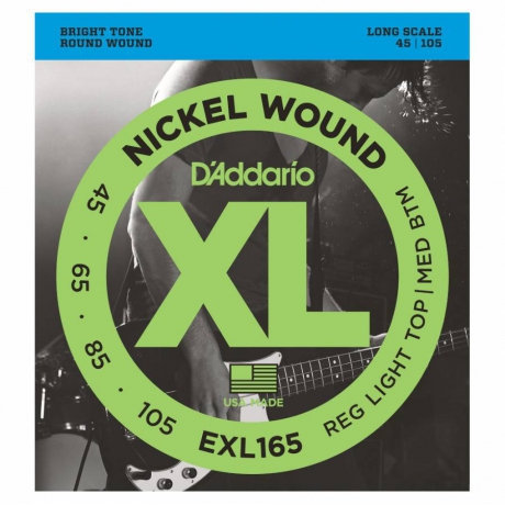 D'Addario EXL165 Long Scale Bas Gitar Teli (45-105)