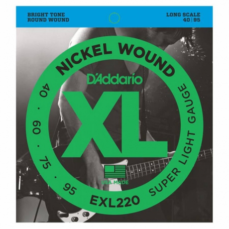 D'Addario EXL220 Long Scale Bas Gitar Teli (40-95)<br>Fotoğraf: 1/2