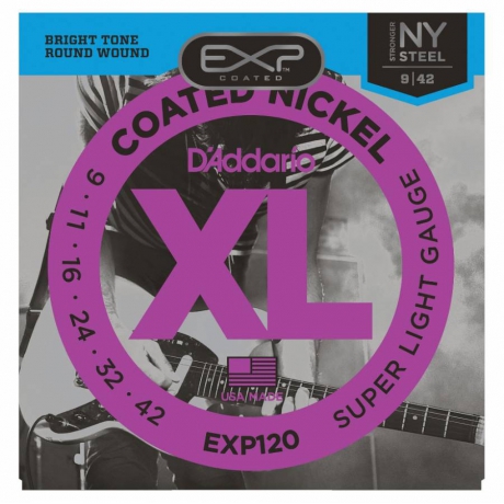 D'Addario EXP120 Super Light Elektro Gitar Teli (9-42)<br>Fotoğraf: 1/3