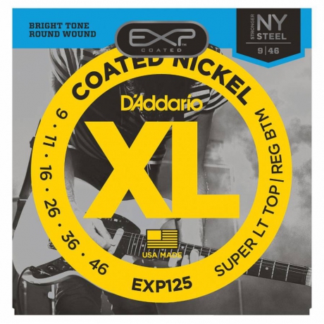 D'Addario EXP125 Super Light Top / Regular Bottom Elektro Gitar Teli (9-46)<br>Fotoğraf: 1/3
