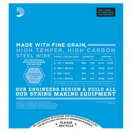 D'Addario EXP220 Long Scale Bas Gitar Teli (40-95)<br>Fotoğraf: 3/3