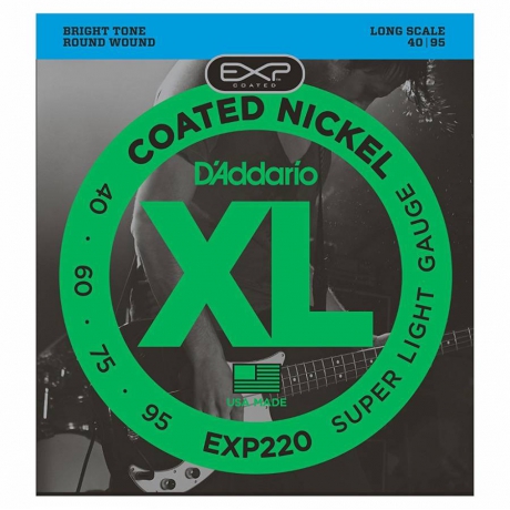 D'Addario EXP220 Long Scale Bas Gitar Teli (40-95)<br>Fotoğraf: 1/3