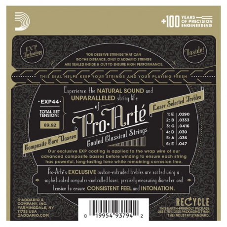 D'Addario EXP44 Pro-Arte Extra Hard Tension Klasik Gitar Teli<br>Fotoğraf: 2/4