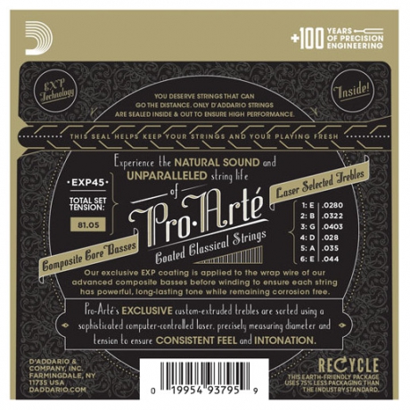 D'Addario EXP45 Pro-Arte Normal Tension Klasik Gitar Teli<br>Fotoğraf: 2/4