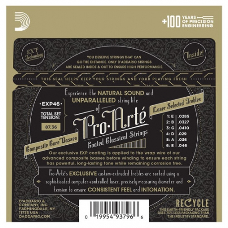 D'Addario EXP46 Pro-Arte Hard Tension Klasik Gitar Teli<br>Fotoğraf: 2/4