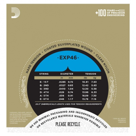 D'Addario EXP46 Pro-Arte Hard Tension Klasik Gitar Teli<br>Fotoğraf: 3/4