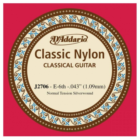 D'Addario J2706 Normal Tension Tek Klasik Gitar Teli (E)<br>Fotoğraf: 1/1