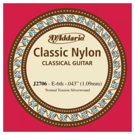 D'Addario J2706 Student Nylon Normal Tension Klasik Gitar Tek Mi Teli<br>Fotoğraf: 1/1