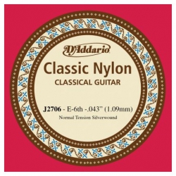 D'Addario J2706 Student Nylon Normal Tension Klasik Gitar Tek Mi Teli