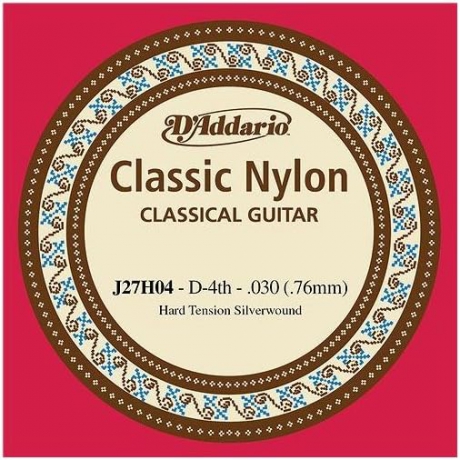 D'addario J27H04 Student Naylon Silver Tek Klasik Gitar Teli (Hard Tension)<br>Fotoğraf: 1/1