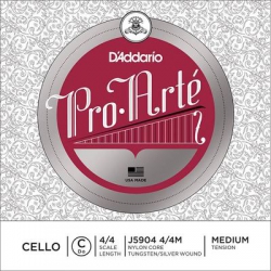 D'addario J590444M Pro-arte 4/4 Scale Tek Çello Teli (Medium Tension)