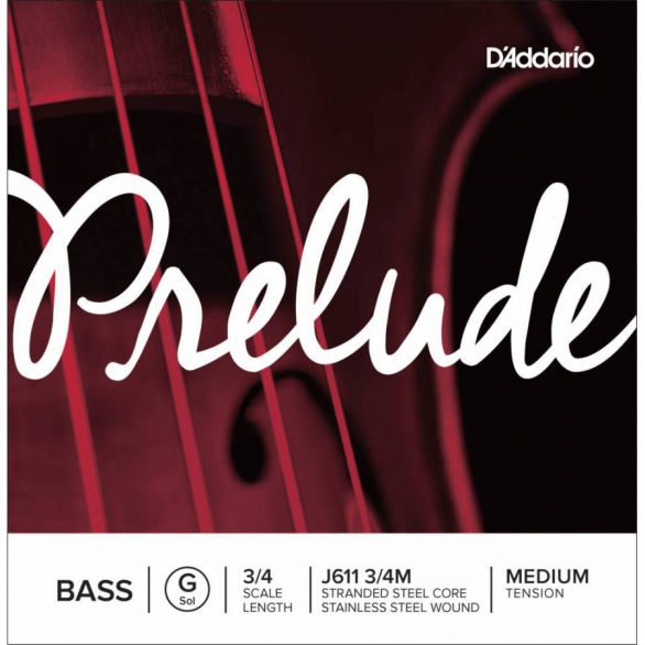 D'Addario J611 3/4M Prelude G Kontrbas Teli (Sol), Fotoğraf: 1/1