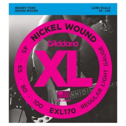 D'Addario Nickel Wound Set Bas Gitar Teli (45-100)
