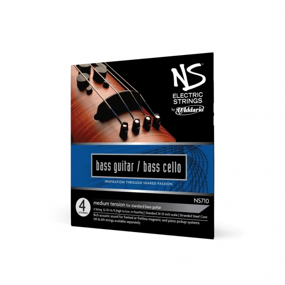 D'Addario NS710 4/4 NS Bas Gitar Takım Teli (Medium Tension), Fotoğraf: 1/1
