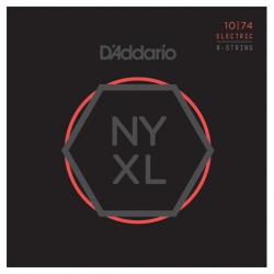 D'Addario NYXL1074 Nikel Wound 8 Telli Elektro Gitar Teli (10-74)