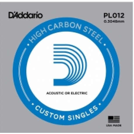 D'Addario PL012 Plain Steel Tek Elektro Gitar Teli (12)<br>Fotoğraf: 1/1