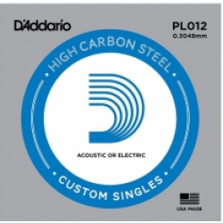 D'Addario PL012 Plain Steel Tek Elektro Gitar Teli (12)