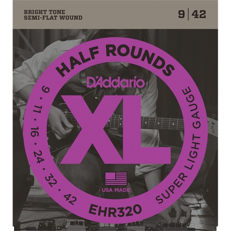 D'Addario XL Half Rounds Super Light Elektro Gitar Teli (9-42)<br>Fotoğraf: 1/1