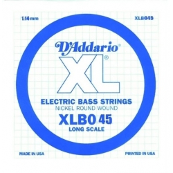 D'addario XLB045 Nickel Wound Long Scale Tek Bas Gitar Teli (.045