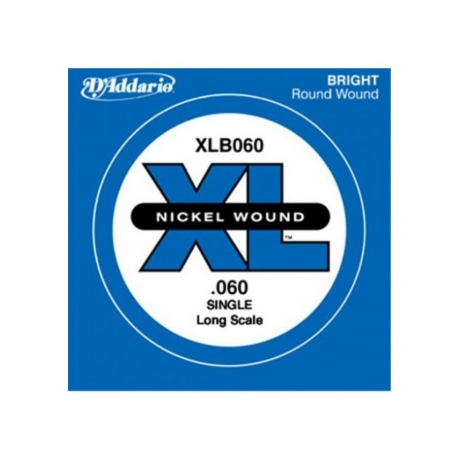 D'addario XLB060 Nickel Wound Bass Long Scale Tek Bas Gitar Teli (.060)<br>Fotoğraf: 1/1