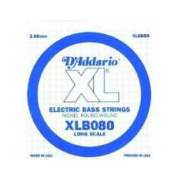 D'addario XLB080 Long Scale Tek Bas Gitar Teli (.080)