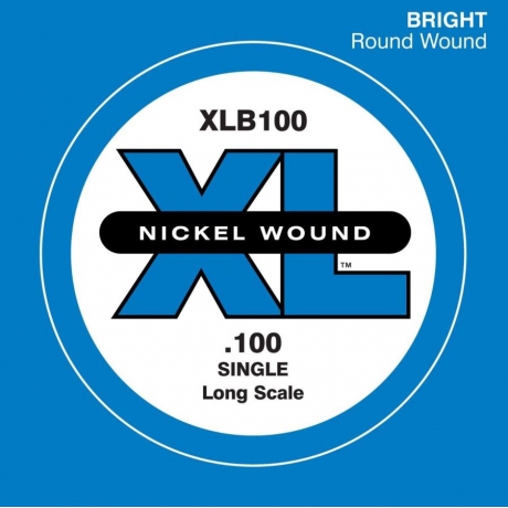 D'Addario XLB100 Nickel Wound Tek Bas Gitar Teli (100)