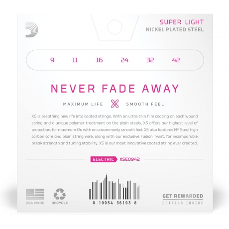 D'addario XSE0942 Nikel Kaplamalı Super Light Elektro Gitar Teli (9-42)<br>Fotoğraf: 2/2
