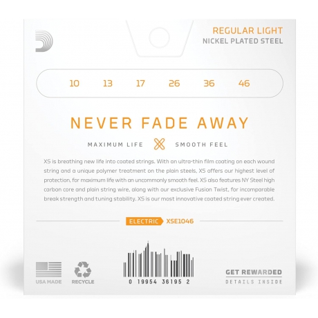 D'addario XSE1046 Nikel Kaplamalı Regular Light Elektro Gitar Teli (10-46)<br>Fotoğraf: 2/2