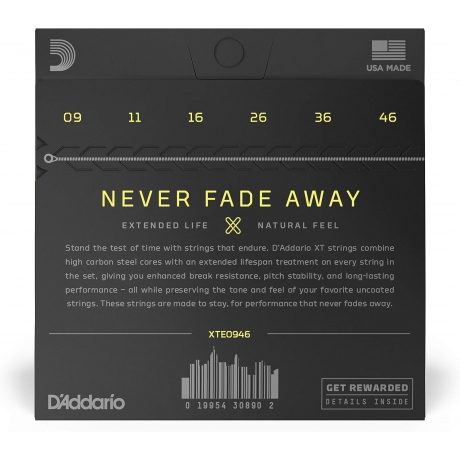D'addario XTE0946 Nikel Plated Elektro Gitar Teli (09-46)<br>Fotoğraf: 2/2