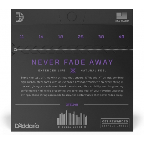 D'addario XTE1149 Nikel Plated Elektro Gitar Teli (11-49)<br>Fotoğraf: 2/2