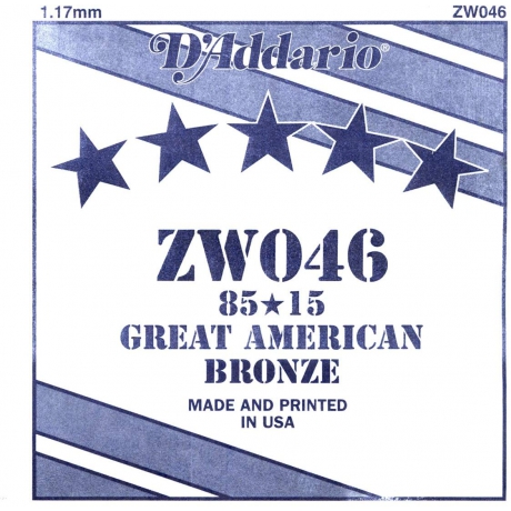 D'Addario ZW046 Tek Akustik Gitar Teli (46)<br>Fotoğraf: 1/1