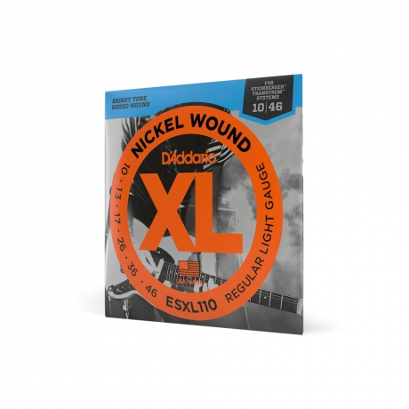 D'addario ESXL110 Double Ball Nickel Wound Elektro Gitar Teli (10-46)<br>Fotoğraf: 1/2