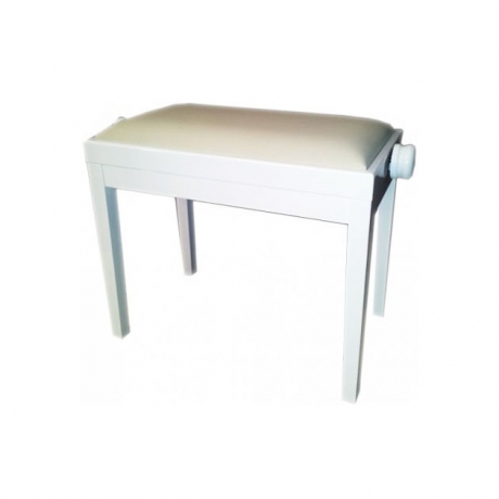 Discacciati Metal Piyano Taburesi (White Vinyl)<br>Fotoğraf: 1/1