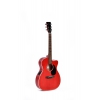 Ditson 000C-10E-TRD Elektro Akustik Gitar (Tranclucent Dark Red), Fotoğraf: 1/3