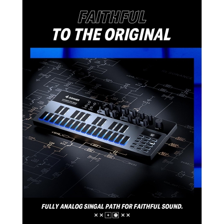 Donner B1 Analog Bass Synthesizer & Sequencer<br>Fotoğraf: 4/6