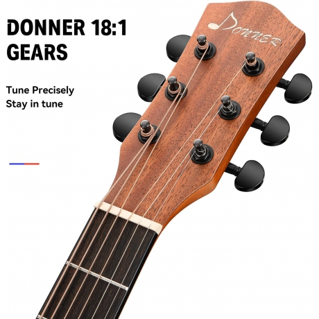 Donner DAG-1CE Elektro Akustik Gitar Paketi (Natural)<br>Fotoğraf: 4/6
