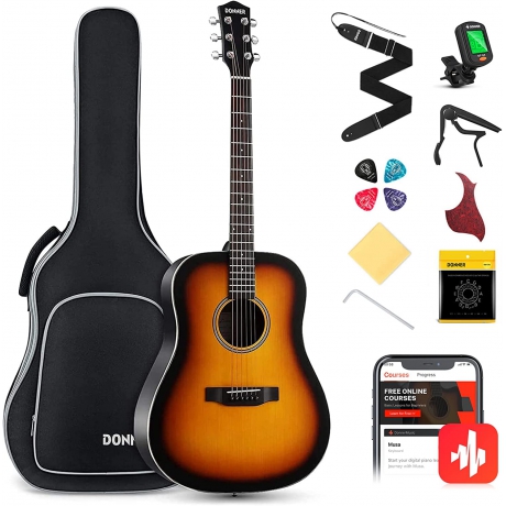 Donner DAG-1S Akustik Gitar Paketi (Sunburst)<br>Fotoğraf: 1/5