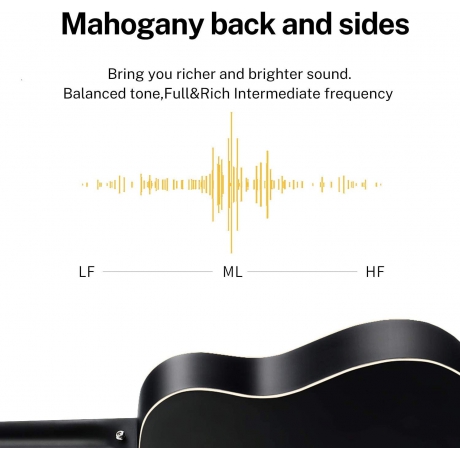 Donner DAG-1S Akustik Gitar Paketi (Sunburst)<br>Fotoğraf: 4/5