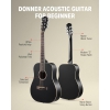Donner DAT-110D Dreadnought Travel Akustik Gitar Seti (Siyah)<br>Fotoğraf: 3/5