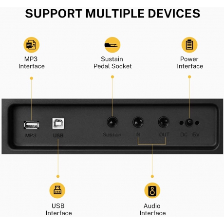 Donner DDP-100 Dijital Piyano (Siyah)<br>Fotoğraf: 6/6
