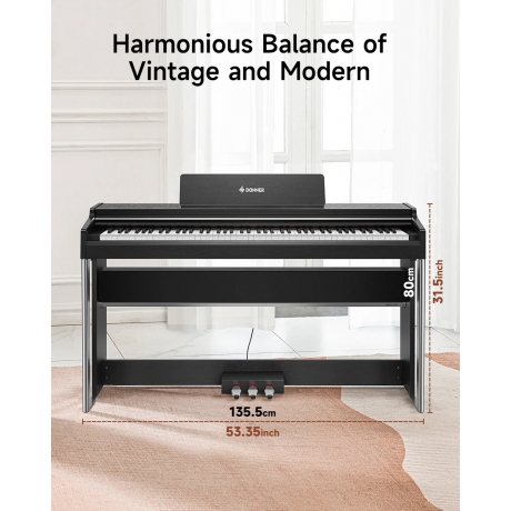Donner DDP-200 Pro Dijital Piyano (Siyah)<br>Fotoğraf: 6/10