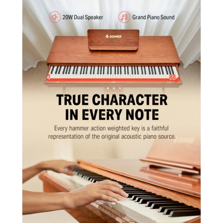 Donner DDP-80 PRO Solid Wood Dijital Piyano<br>Fotoğraf: 5/9