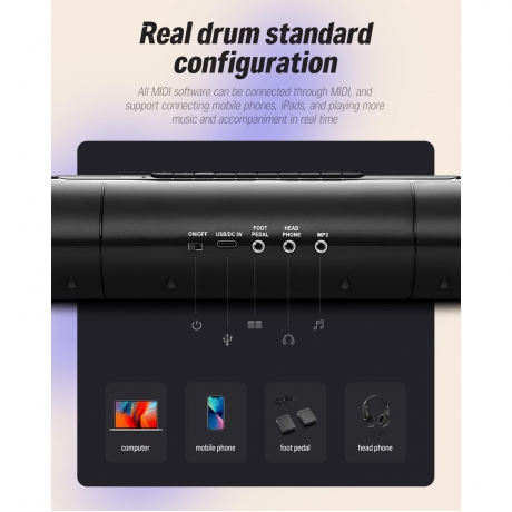 Donner DED-20 7 Padli Elektro Davul<br>Fotoğraf: 5/6