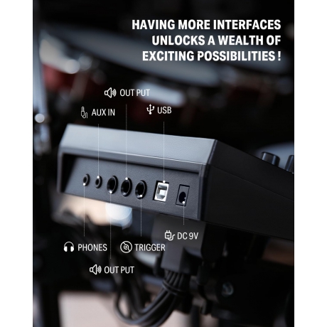 Donner DED-200 MAX Elektro Davul Seti<br>Fotoğraf: 3/7