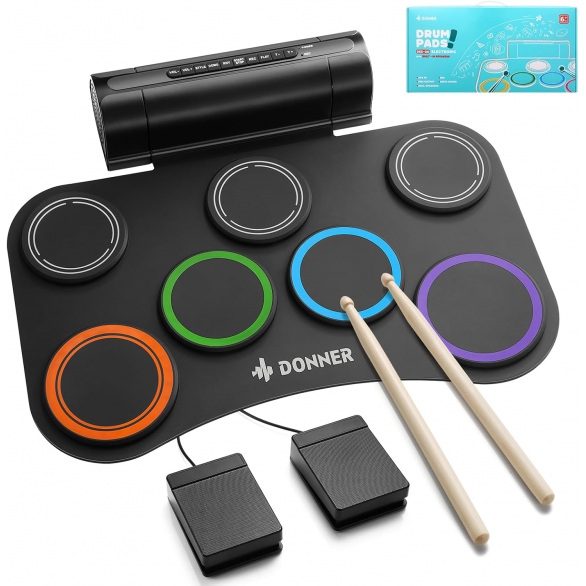 Donner DED-20R Pads Colorful Elektro Davul, Fotoğraf: 1/7