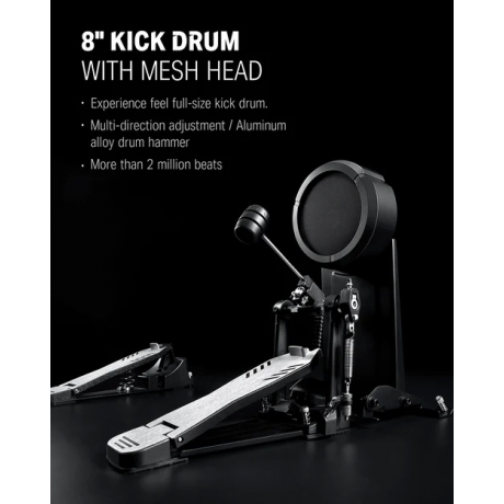 Donner DED-500 5 Parça 3 Zil Elektro Davul<br>Fotoğraf: 5/8