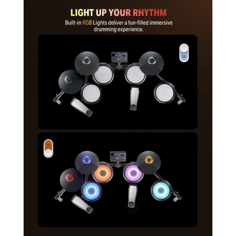 Donner DED-70L LED’li Elektronik Davul Seti<br>Fotoğraf: 4/5