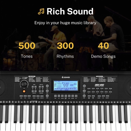 Donner DEK-610 61 Tuşlu Org (Siyah)<br>Fotoğraf: 3/7