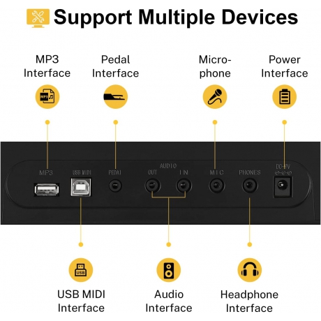 Donner DEK-610 61 Tuşlu Org (Siyah)<br>Fotoğraf: 5/7