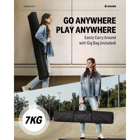 Donner DEP-1 Taşınabilir Dijital Piyano (Beyaz)<br>Fotoğraf: 8/8